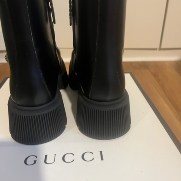 Gucci Dionysus black crystal embellished boots EU size 37.5 US 7.5 - Picture 3 of 9